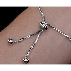 Bracciale Con Vero Diamanti Rotondi. 3 Carati. Set Di Griffe. Gioielli In Oro Bianco 14K Nuovo