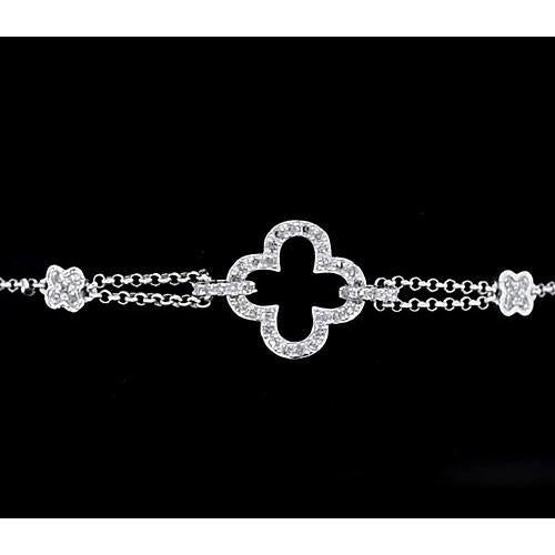 Bracciale Croci Vero Diamanti 2.50 Carati Gioielli Donna Oro Bianco