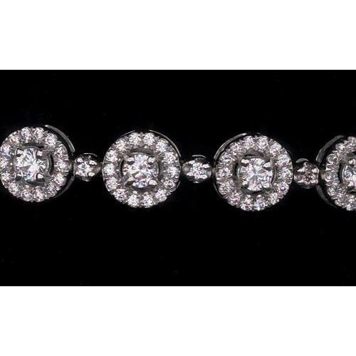 Bracciale Da Donna Con Naturale Diamanti. Set Di Gioielli Da 7 Carati. Nuovo