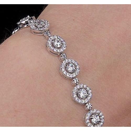 Bracciale Da Donna Con Naturale Diamanti. Set Di Gioielli Da 7 Carati. Nuovo