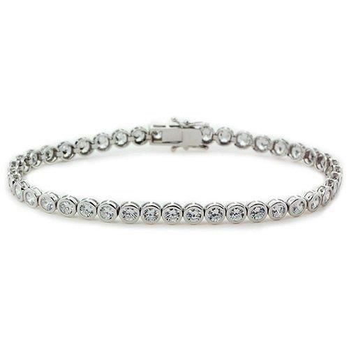 Bracciale Da Tennis Con Naturale Diamanti Rotondi Con Castone Da Donna. 6.30 Carati. Gioielleria Raffinata