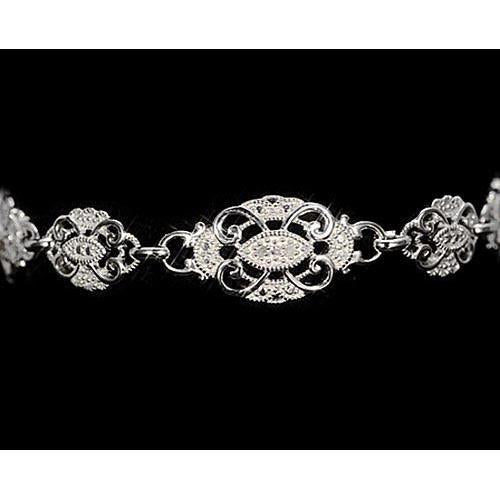 Bracciale Donna 5 Carati Vero Diamante Bianco Gioielli 14K