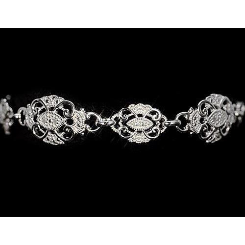 Bracciale Donna 5 Carati Vero Diamante Bianco Gioielli 14K