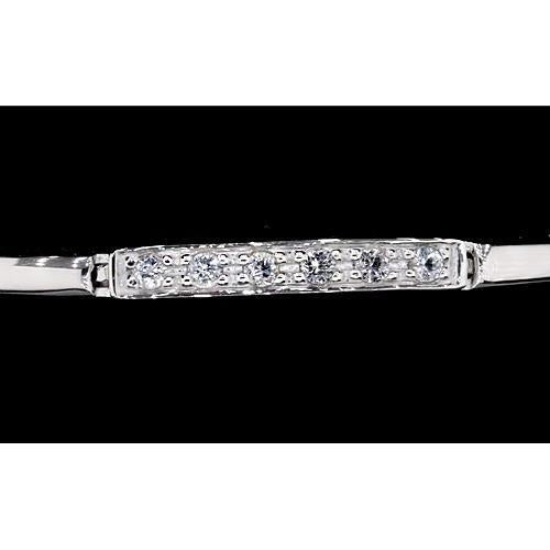 Bracciale Donna Genuino Diamante 2 Carati Oro Bianco 14K Gioielli Novità