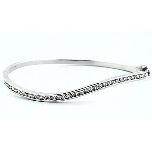 Bracciale Donna Naturale Diamante 3 Carati Oro Bianco 14K