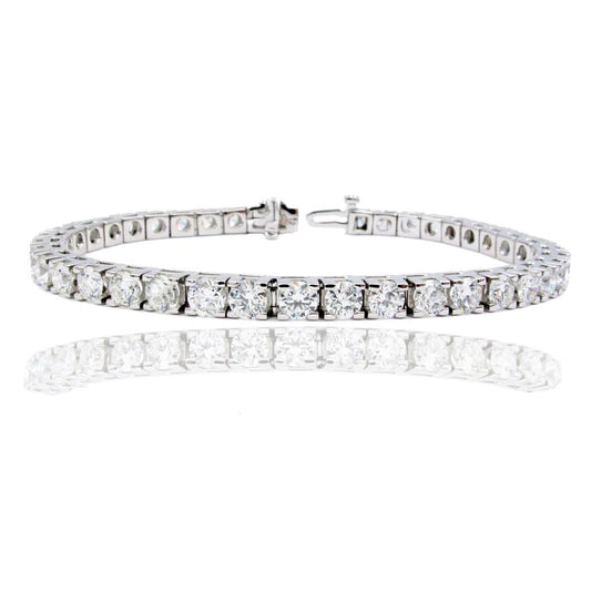 Bracciale Tennis Da 7.60 Carati Con Naturale Diamanti Taglio Brillante Brillante Wg