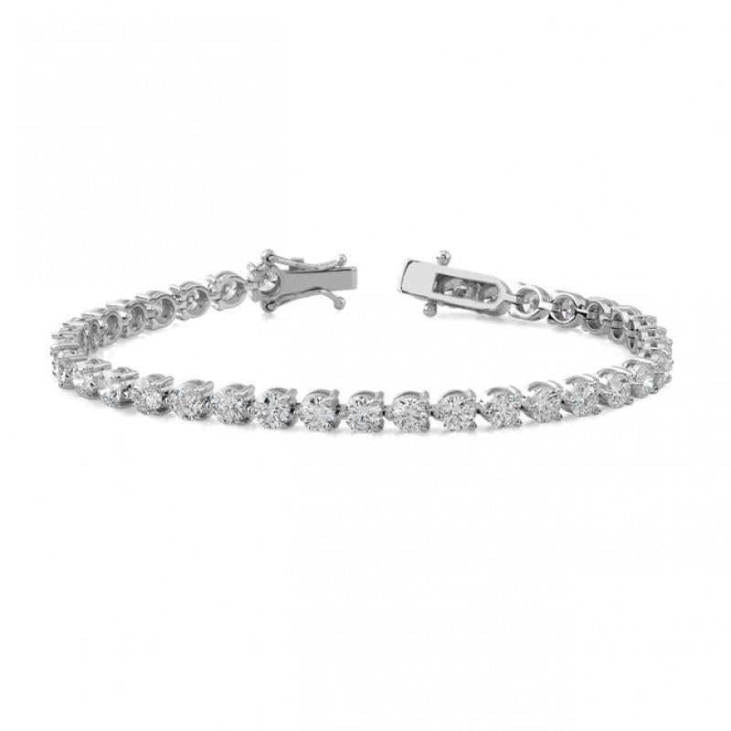 Bracciale Tennis Da 8.50 Ct Con Naturale Diamanti Rotondi Incastonati A Punte Di Gioielli