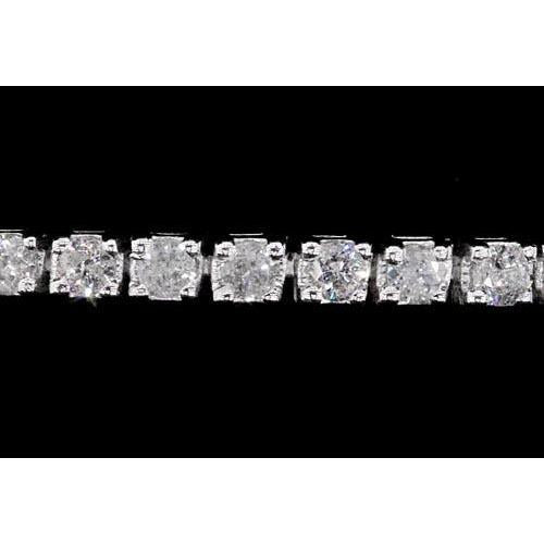 Bracciale Tennis Genuino Diamante 8 Carati Polo Donna Gioielli In Oro Bianco 14K