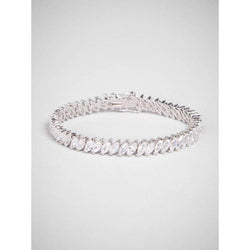 Bracciale Tennis In Oro Bianco 14K 20 Carati Con Naturale Diamanti Taglio Marquise