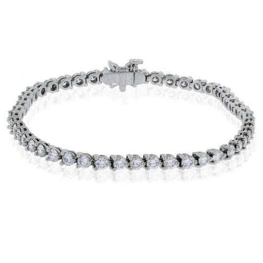 Bracciale Tennis In Oro Bianco 14K Con Naturale Diamanti Taglio Rotondo 5 Carati Novità