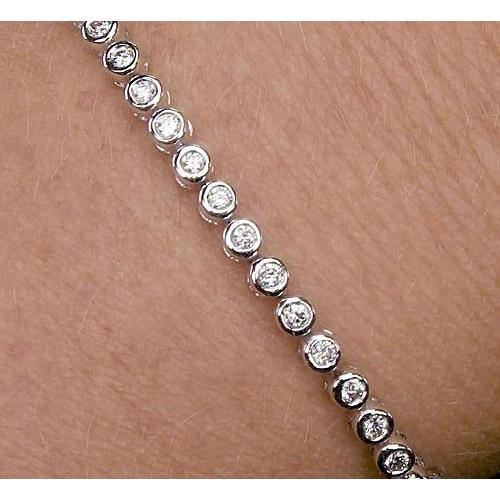 Bracciale Tennis Naturale Diamond Set Di 4 Carati Con Castone Gioielli F Vs1