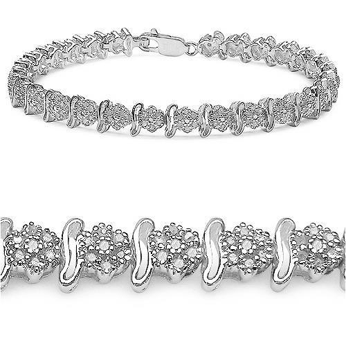Flongo Bracciale Tennis Donna Scintillante, Catena Regolabile In Acciaio Inossidabile Con Zirconia Cubica, Gioiello Regalo Per San Valentino - 2