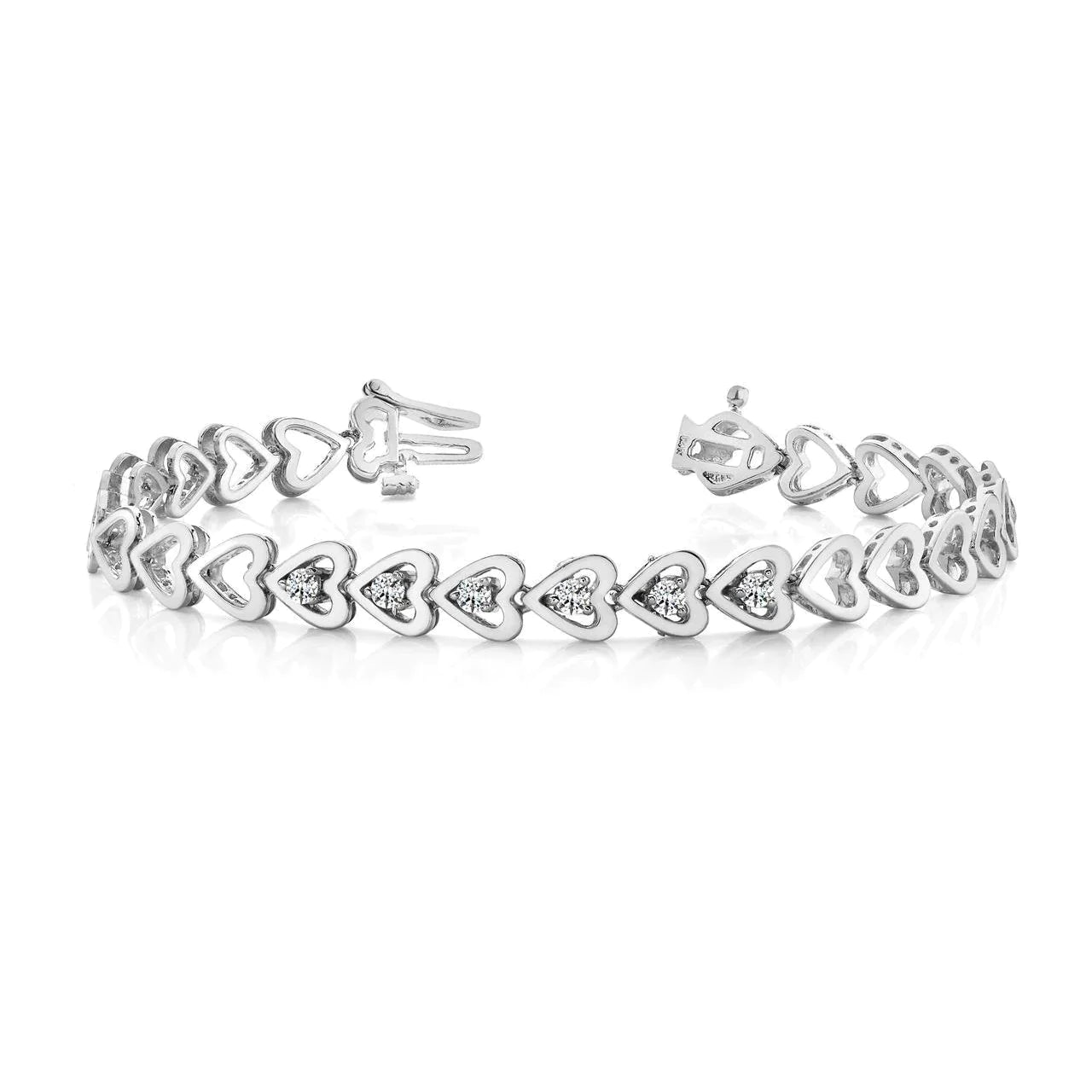 Bracciale Vero Diamante A Cuore