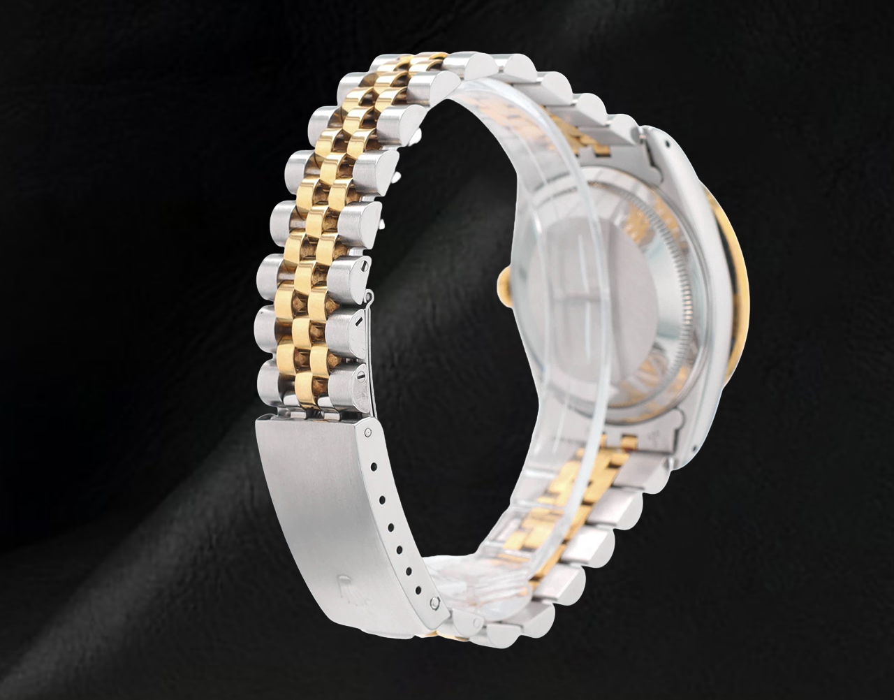 Bracciale giubileo in oro in acciaio inossidabile e orologio con lunetta e quadrante con diamanti rosa Datejust Rolex impostazione rapida