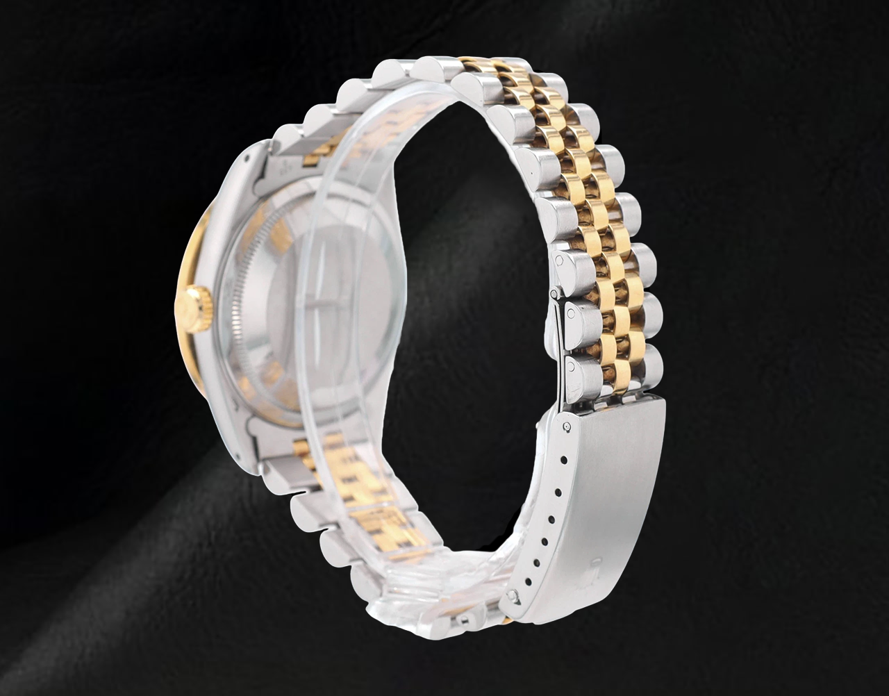 Bracciale giubileo in oro in acciaio inossidabile e orologio con lunetta e quadrante con diamanti rosa Datejust Rolex impostazione rapida