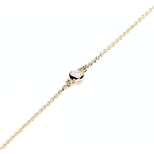 Bracciale Con Castone E Genuino Diamanti Da 1 Carato In Oro Giallo 14K