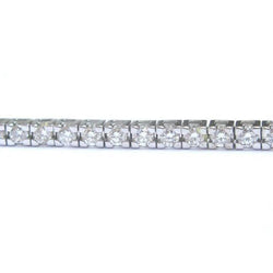 Bracciale Con Naturale Diamanti Tondi Da 8 Carati. Gioielli In Oro Bianco Massiccio 14K