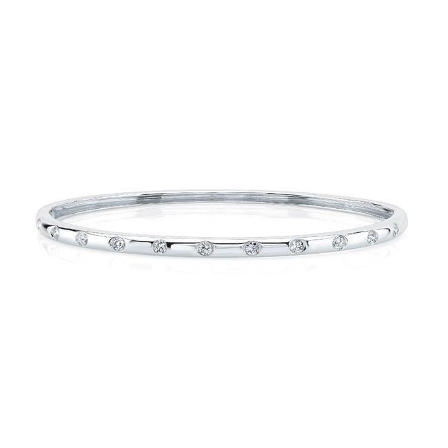 Bracciale Da Donna In Oro Bianco 14K Con Vero Diamanti Taglio Brillante Da 2.20 Ct