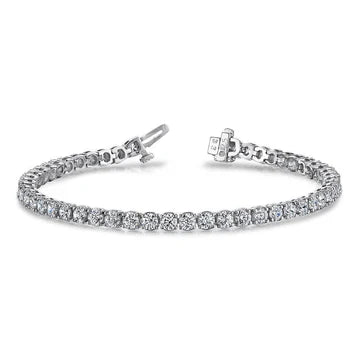 Bracciale Da Donna Tennis 5.72 Ct Taglio Rotondo Vero Diamanti Incastonatura A Polo