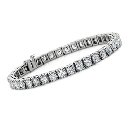 Bracciale Da Tennis Da Donna Con Genuino Diamanti A Taglio Rotondo Da 9.25 Ct