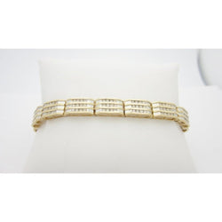 Bracciale Da Uomo Da 4.90 Carati Con Naturale Diamanti Taglio Brillante Piccolo YG 14K