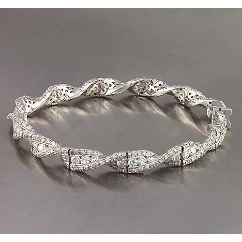 Bracciale Donna Con Genuino Diamanti Rotondi 8 Carati Gioielli Novità