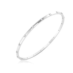 Bracciale Donna Con Vero Diamanti Tondi 2.70 Ct Oro Bianco 14K