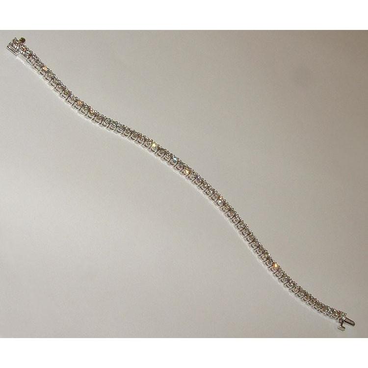 Bracciale Donna Tennis Gioielli Con Naturale Diamanti In 4,55 Con Oro Bianco 14K