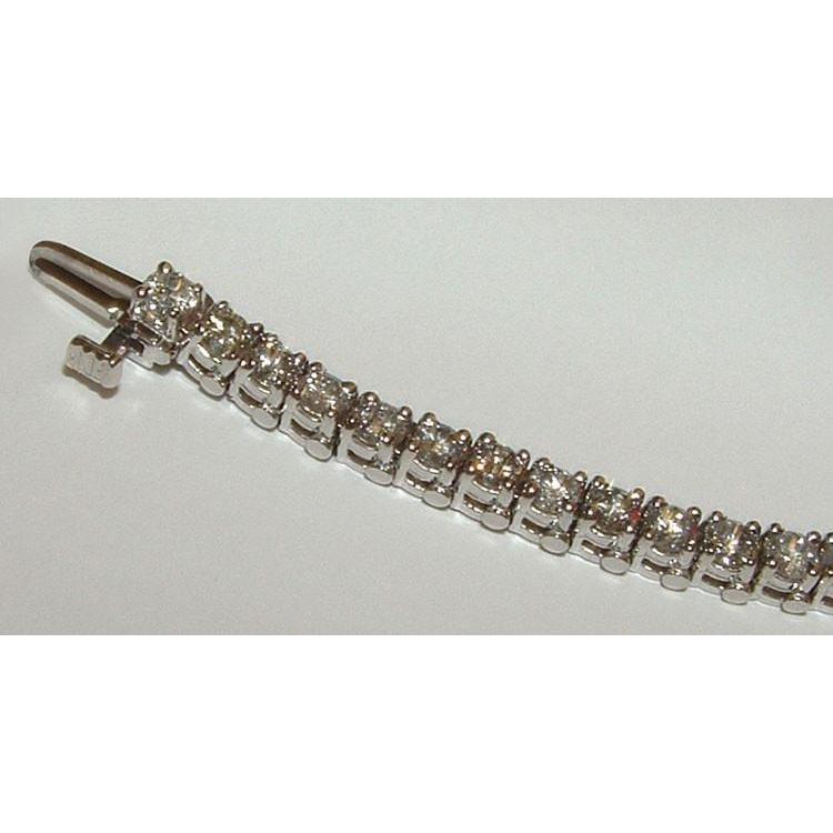 Bracciale Donna Tennis Gioielli Con Naturale Diamanti In 4,55 Con Oro Bianco 14K