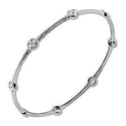 Bracciale Donna Vero Diamante Tondo 2 Carati Oro Bianco