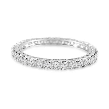 Bracciale In Vero Oro Bianco Massiccio 14K Con Vero Diamanti Tondi 12 Carati.