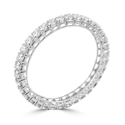 Bracciale Rigido Da Donna Con Vero Diamanti Tondi Taglio Brillante 13,60 Carati E Oro Bianco 14K Scintillante