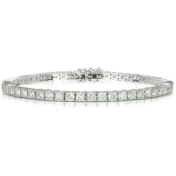 Bracciale Tennis 6 Carati Vero Diamanti Tondi Brillanti Incastonati