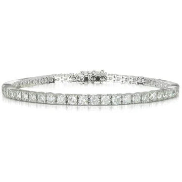 Bracciale Tennis 6 Carati Vero Diamanti Tondi Brillanti Incastonati