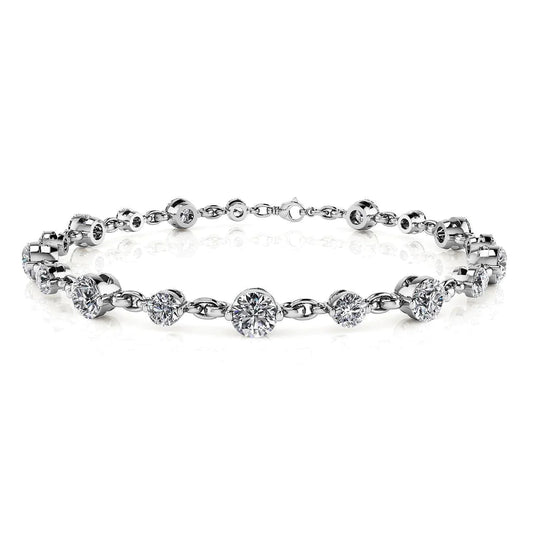 Bracciale Tennis 75 Puntatori Vero Diamanti