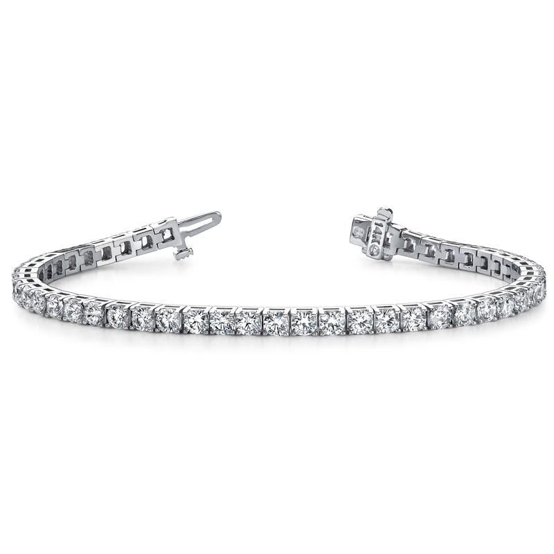 Bracciale Tennis Basic in Oro Bianco 14K Vero Diamanti 8 Carati