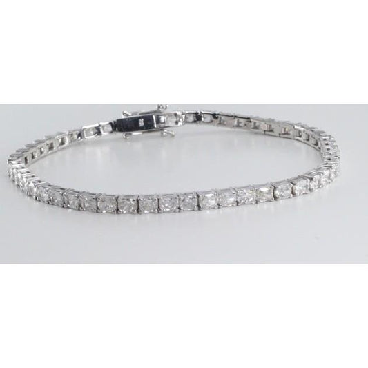 Bracciale Tennis Con Genuino Diamanti A Taglio Radiante Da 7.50 Carati A Griffe WG14K