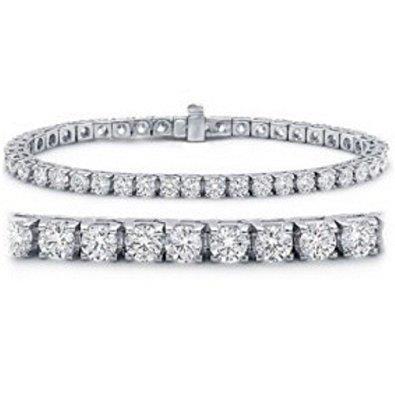 Bracciale Tennis Con Genuino Diamanti Brillanti Tondi Da 8.40 Carati