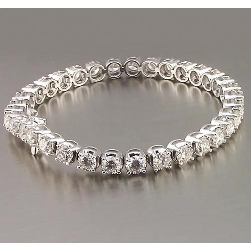 Bracciale Tennis Con Genuino Diamanti Incastonati 10.20 Carati Gioielli In Oro Bianco 14K