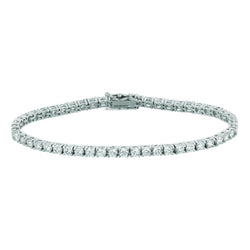 Bracciale Tennis Con Naturale Diamanti A 10 Puntatori 5.30 Carati In Oro Bianco 14K