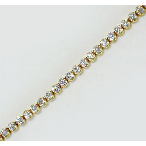 Bracciale Tennis Con Vero Diamanti Tondi Oro Giallo 4 Carati 14K