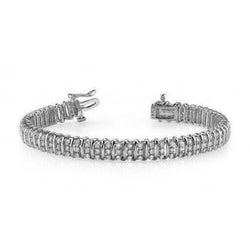 Bracciale Tennis Con Vero Diamanti Tondi in Oro Massiccio 14K Jewelry 16 Carati