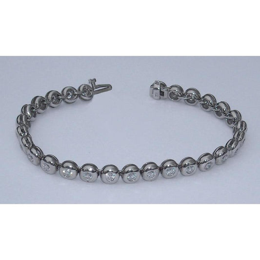 Bracciale Tennis Da 5.60 Carati Con Vero Diamanti E Castone Completo