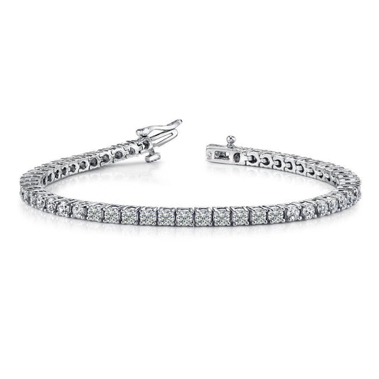 Bracciale Tennis Da 6.60 Carati Con Genuino Diamanti Taglio Brillante Rotondo