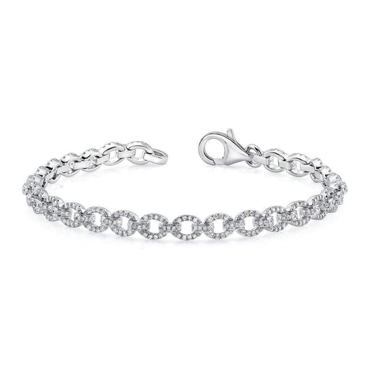 Bracciale Tennis Da Donna Con Genuino Diamanti 5 Ct