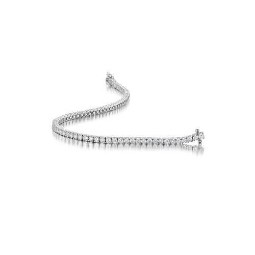 Bracciale Tennis In Oro Bianco 14K Con Genuino Diamanti Taglio Rotondo 7.50 Ct