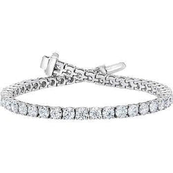 Bracciale Tennis Naturale Diamante Tondo Brillante 9 Carati Gioielli Donna