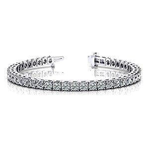 Bracciale Tennis Vero Diamanti Brillanti Tondi 8.10 Carat WG 14K