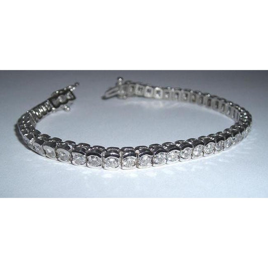 Bracciale Tennis Vs Jewelry Hand Gold Da 7.35 Carati Con Vero Diamanti