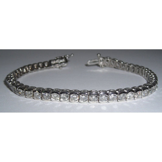 Bracciale Tennis Vs Jewelry Hand Gold Da 7.35 Carati Con Vero Diamanti